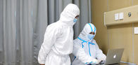 Bodysuit van de ziektebescherming Volledig In te ademen Chemisch de Kostuums Chemisch Bewijs van Hazmat leverancier