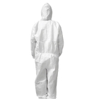 Het Witte Beschermende Beschikbare Kostuum van SMS met Hood Suppliers Manufacturers leverancier