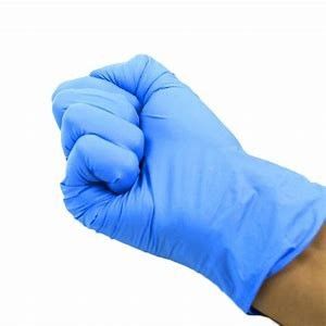 8 Vrije Blauwe het Nitrilhandschoenen van Mil Hand Care Disposable Powder met Greep leverancier